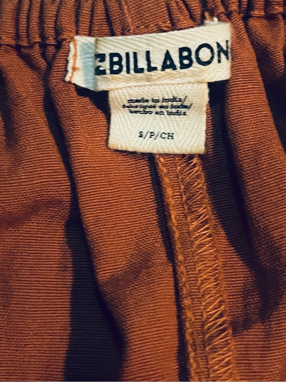 Billabong Rust Lace-Trim Wide-Leg Jumpsuit - Picture 9 of 11